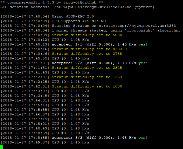 1 CPU Mining Altcoins on an SBC